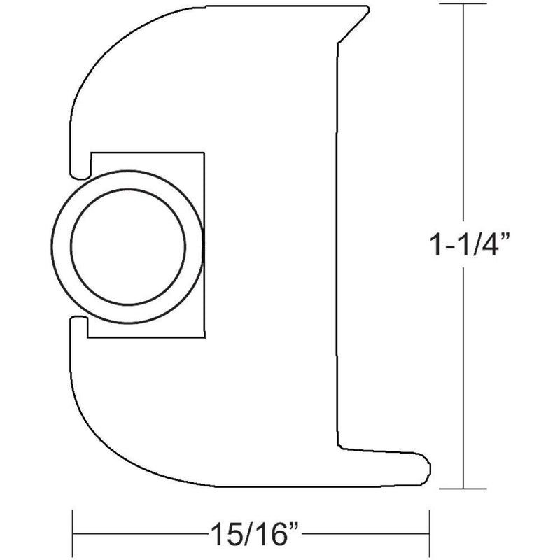 TACO Flex Vinyl Rub Rail Kit - White w/White Insert - 50' [V11-3447WWK50-2] - Wholesaler Elite LLC