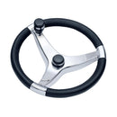 Schmitt Marine Evo Pro 316 Cast Stainless Steel Steering Wheel w/Control Knob - 15.5" Diameter [7241521FGK] - Wholesaler Elite LLC