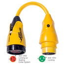 Marinco P503-30 EEL 30A-125V Female to 50A-125V Male Pigtail Adapter - Yellow [P503-30] - Wholesaler Elite LLC