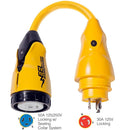 Marinco P30-504 EEL 50A-125/250V Female to 30A-125V Male Pigtail Adapter - Yellow [P30-504] - Wholesaler Elite LLC