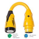 Marinco P504-503 EEL 50A-125V Female to 50A-125/250V Male Pigtail Adapter - Yellow [P504-503] - Wholesaler Elite LLC