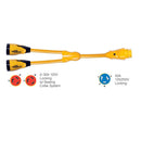 Marinco Y504-2-30 EEL (2)-30A-125V Female to (1)50A-125/250V Male "Y" Adapter - Yellow [Y504-2-30] - Wholesaler Elite LLC