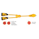 Marinco Y30-2-30 EEL (2)30A-125V Female to (1)30A-125V Male "Y" Adapter - Yellow [Y30-2-30] - Wholesaler Elite LLC