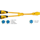 Marinco Y504-2-504 EEL (2)50A-125/250V Female to (1)50A-125/250V Male "Y" Adapter - Yellow [Y504-2-504] - Wholesaler Elite LLC
