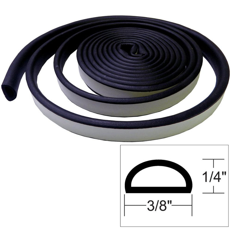 TACO Weather Seal - 10'L x 1/4"H x 3/8"W - Black [V30-1333B10-1] - Wholesaler Elite LLC