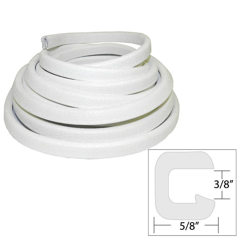 TACO Flexible Vinyl Trim - 3/8" Opening x "W x 25'L - White [V30-1312W25-1] - Wholesaler Elite LLC