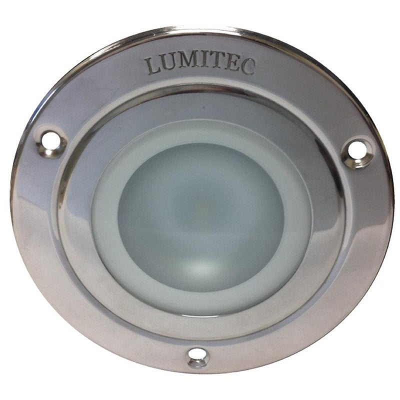 Lumitec Shadow - Flush Mount Down Light - Polished SS Finish - 3-Color Red/Blue Non Dimming w/White Dimming [114118] - Wholesaler Elite LLC
