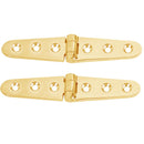 Whitecap Strap Hinge - Polished Brass - 6" x 1-1/8" - Pair [S-605BC] - Wholesaler Elite LLC
