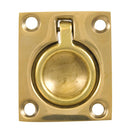 Whitecap Flush Pull Ring - Polished Brass - 1-1/2" x 1-3/4" [S-3360BC] - Wholesaler Elite LLC