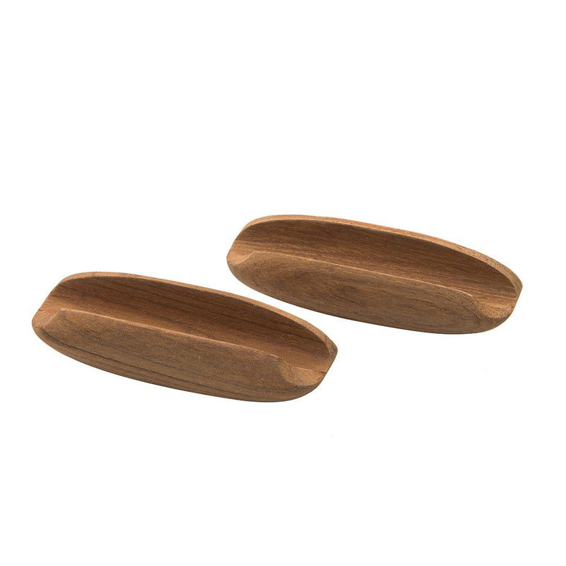 Whitecap Teak Oval Drawer Pull - 4"L - 2 Pack [60147-A] - Wholesaler Elite LLC