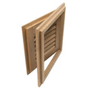 Whitecap Teak Louvered Door & Frame - Right Hand - 12" x 12" [60720] - Wholesaler Elite LLC