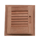 Whitecap Teak Louvered Door & Frame - Left Hand - 12" x 12" [60721] - Wholesaler Elite LLC