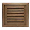 Whitecap Teak Louvered Door & Frame - Right Hand - 15" x 15" [60722] - Wholesaler Elite LLC