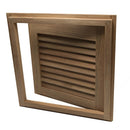 Whitecap Teak Louvered Door & Frame - Right Hand - 15" x 15" [60722] - Wholesaler Elite LLC
