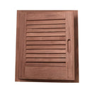 Whitecap Teak Louvered Door & Frame - Left Hand - 15" x 15" [60723] - Wholesaler Elite LLC