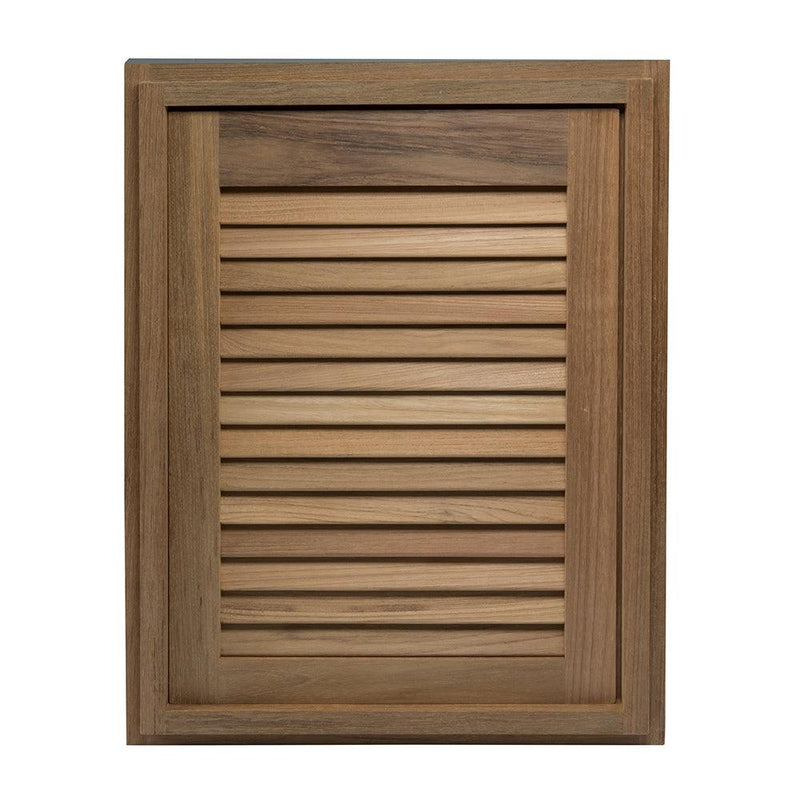 Whitecap Teak Louvered Door & Frame - Right Hand - 15" x 20" [60724] - Wholesaler Elite LLC