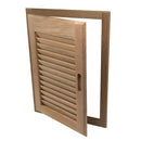Whitecap Teak Louvered Door & Frame - Right Hand - 15" x 20" [60724] - Wholesaler Elite LLC