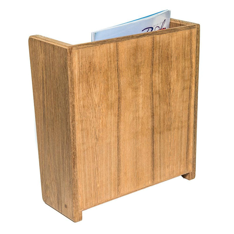 Whitecap Teak Grate Front Magazine Rack [62502] - Wholesaler Elite LLC