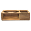 Whitecap Teak Two Insulated Drink/Binocular Rack w/Tray [62616] - Wholesaler Elite LLC