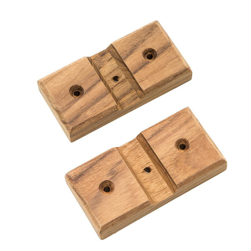 Whitecap Teak Rod Storage Rack Mounting Brackets - Pair [60609] - Wholesaler Elite LLC