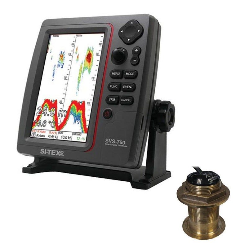 SI-TEX SVS-760 Dual Frequency Sounder 600W Kit w/Bronze 12 Degree Transducer [SVS-760B60-12] - Wholesaler Elite LLC