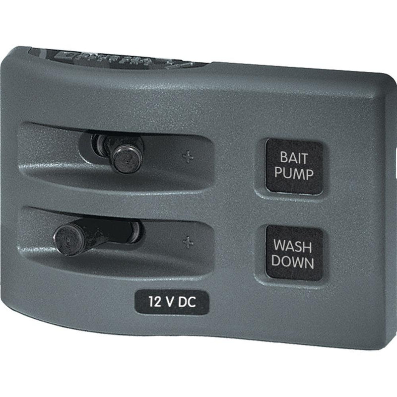 Blue Sea 4303 WeatherDeck 12V DC Waterproof Switch Panel - 2 Position [4303] - Wholesaler Elite LLC