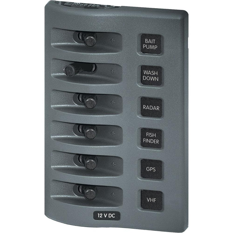 Blue Sea 4307 WeatherDeck 12V DC Waterproof Switch Panel - 6 Position [4307] - Wholesaler Elite LLC
