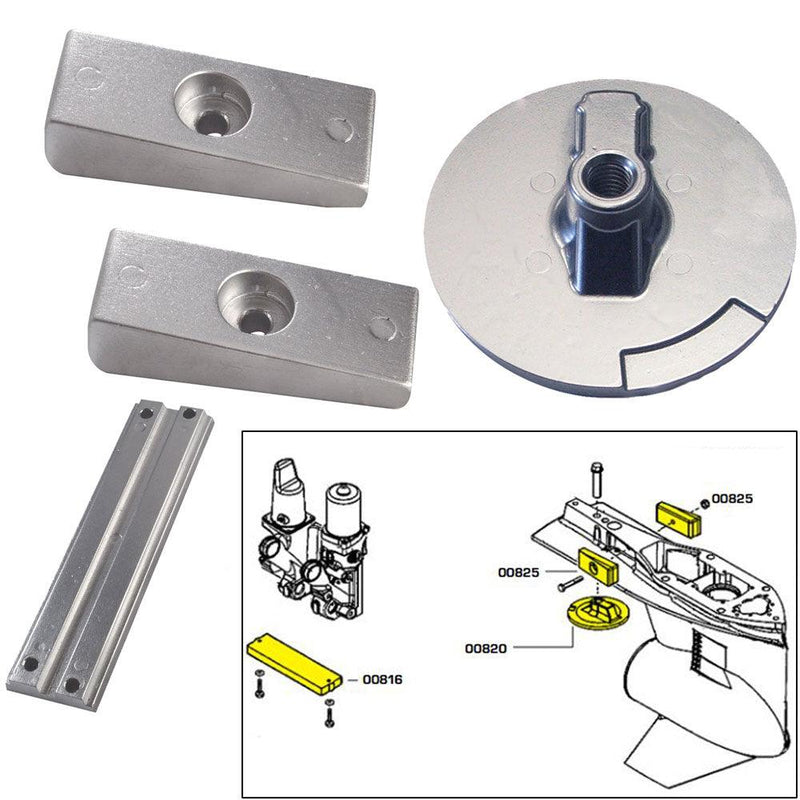 Tecnoseal Anode Kit w/Hardware - Mercury Verado 4 - Zinc [20814] - Wholesaler Elite LLC