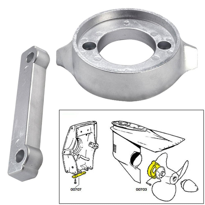Tecnoseal Anode Kit w/Hardware - Volvo 280 - Magnesium [20701MG] - Wholesaler Elite LLC