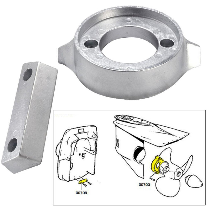 Tecnoseal Anode Kit w/Hardware - Volvo 290 - Zinc [20705] - Wholesaler Elite LLC