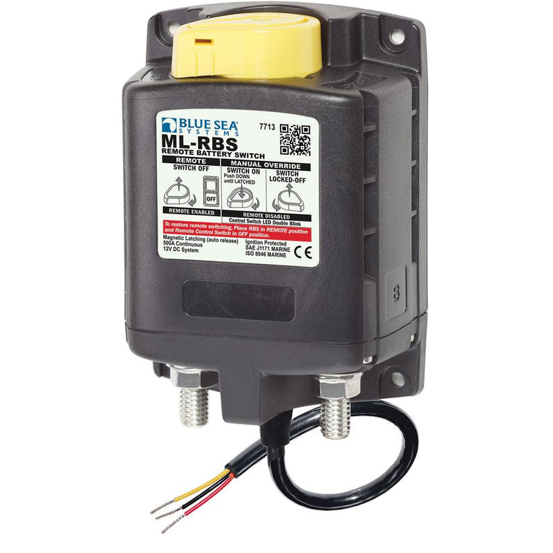 Blue Sea 7713 ML-RBS Remote Battery Switch w/Manual Control Release - 12V [7713] - Wholesaler Elite LLC