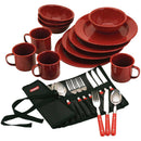 Coleman 24-Piece Speckled Enamelware Cook Set - Red [2000016407] - Wholesaler Elite LLC
