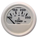 Faria Dress White 2" Water Temperature Guage (100-250 DegreeF) [13110] - Wholesaler Elite LLC