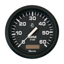 Faria Euro Black 4" Tachometer w/Hourmeter - 6,000 RPM (Gas - Inboard) [32832] - Wholesaler Elite LLC