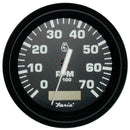 Faria Euro Black 4" Tachometer w/Hourmeter - 7,000 RPM (Gas - Outboard) [32840] - Wholesaler Elite LLC