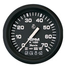 Faria Euro Black 4" Tachometer w/Systemcheck 7000 RPM (Gas) f/ Johnson / Evinrude Outboard) [32850] - Wholesaler Elite LLC