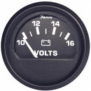 Faria Euro Black 2" Voltmeter (10-16 V) [12821] - Wholesaler Elite LLC