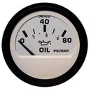 Faria Euro White 2" Oil Pressure Gauge (80 PSI) [12902] - Wholesaler Elite LLC