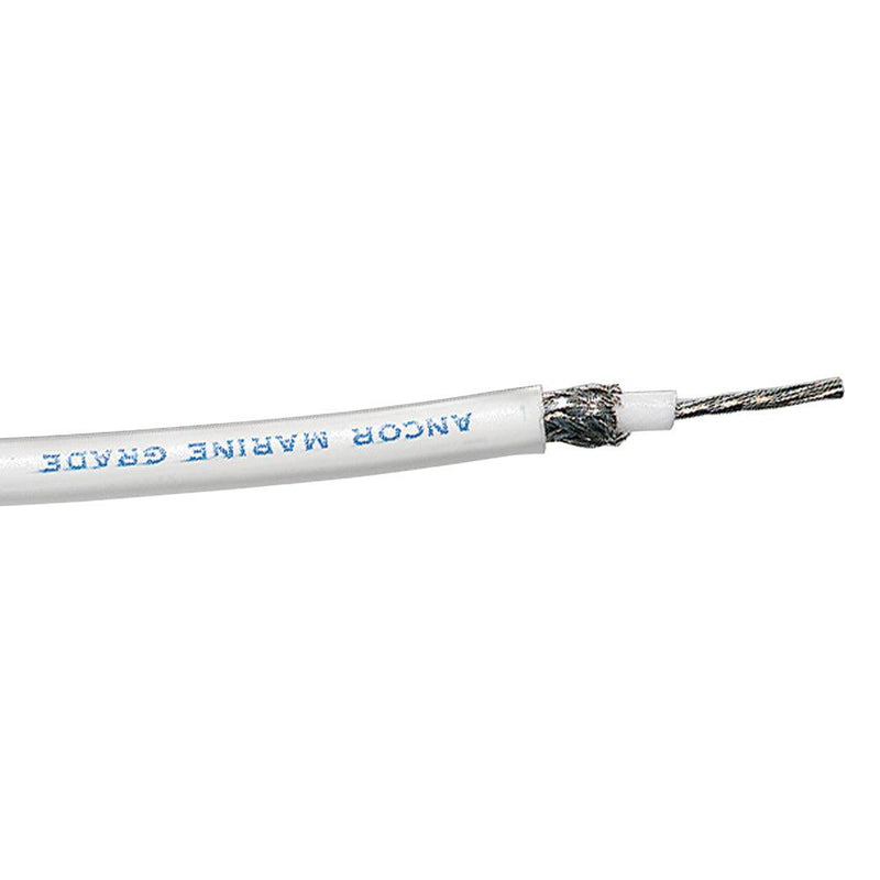 Ancor RG-213 White Tinned Coaxial Cable - 100' [151710] - Wholesaler Elite LLC