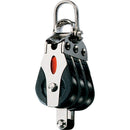 Ronstan Series 20 Ball Bearing Block - Triple - Becket - 2-Axis Shackle Head [RF20312] - Wholesaler Elite LLC