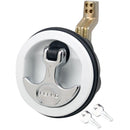 Perko Surface Mount & Latch - White Body, Chrome Handle, Offset Cam Bar, 3/4" - 2-3/8" [1091DP1WHT] - Wholesaler Elite LLC