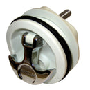 Whitecap T-Handle Latch - Chrome Plated Zamac/White Nylon - No Lock - Freshwater Use Only [S-230WC] - Wholesaler Elite LLC