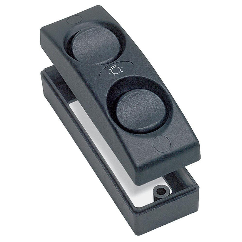 Marinco Contour 1100 Series Double Interior Switch - On/Off - Black [1101-BK] - Wholesaler Elite LLC