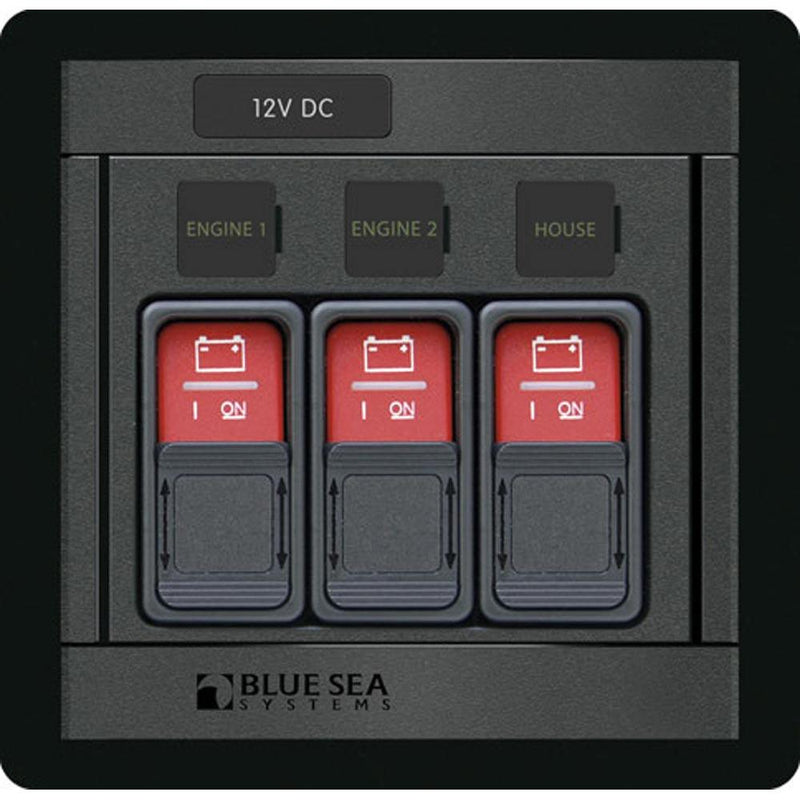 Blue Sea 1148 Remote Control Panel w/(3) 2145 Remote Control Contura Switch [1148] - Wholesaler Elite LLC