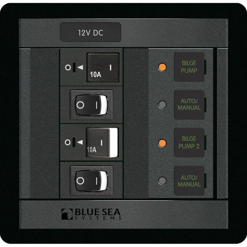 Blue Sea 1522 360 Panel Dual Bilge Pump Control [1522] - Wholesaler Elite LLC