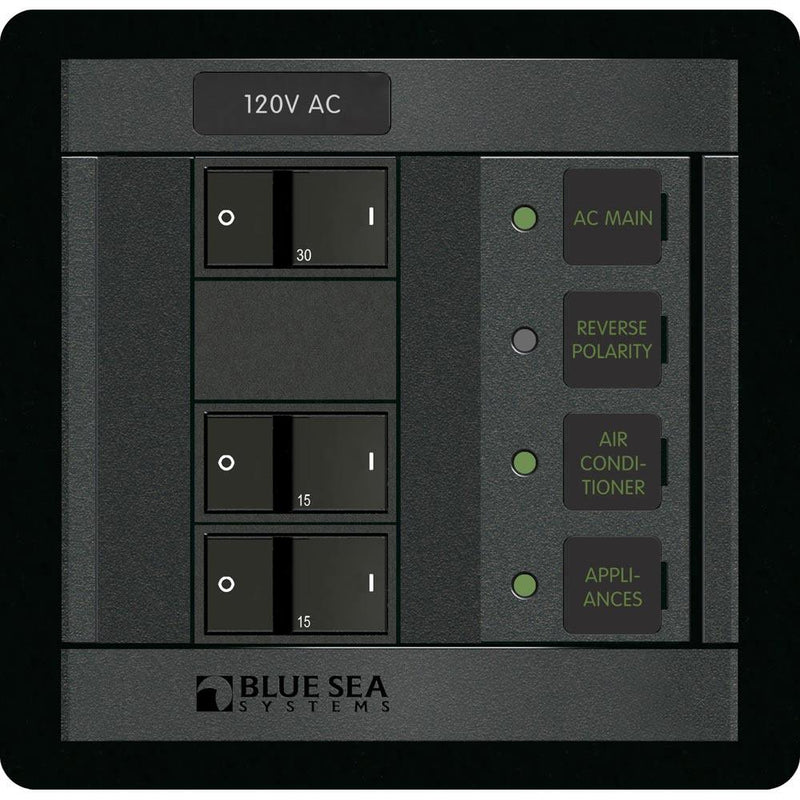 Blue Sea 1214 120V AC Main + 2 Positions [1214] - Wholesaler Elite LLC