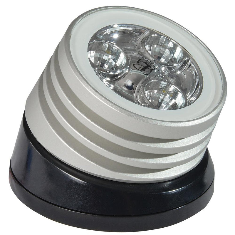 Lumitec Zephyr LED Spreader/Deck Light -Brushed, Black Base - White Non-Dimming [101326] - Wholesaler Elite LLC