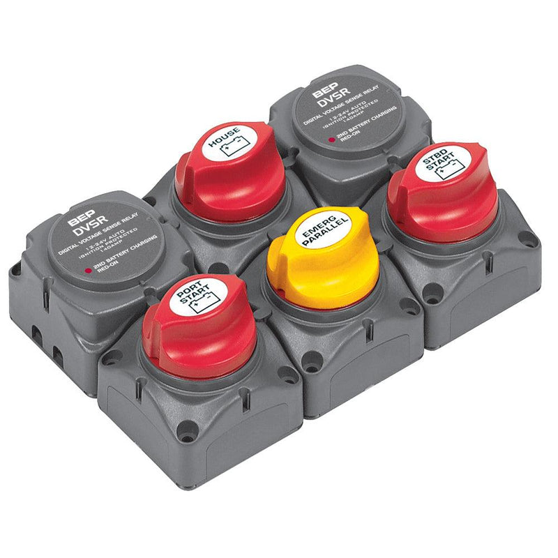 BEP Battery Distribution Cluster f/Twin Outboard Engines w/Three Battery Banks [717-140A-DVSR] - Wholesaler Elite LLC