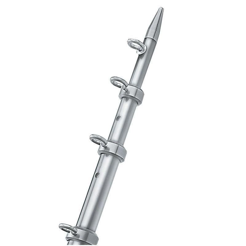 TACO 12' Silver/Silver Center Rigger Pole - 1-1/8" Diameter [OC-0432VEL116] - Wholesaler Elite LLC