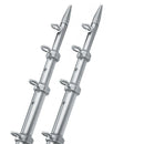 TACO 15' Silver/Silver Outrigger Poles - 1-1/8" Diameter [OT-0442VEL15] - Wholesaler Elite LLC